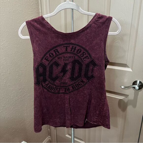 * AC/DC Graphic Stonewash Muscle Tee - Picture 7 of 13